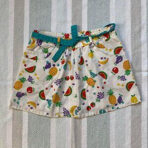 Vintage graphic white mini skirt